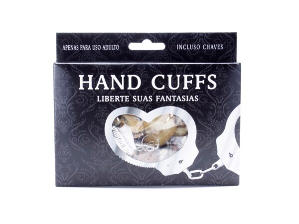 Algema de Metal Erótica com Pelúcia Hand Cuffs