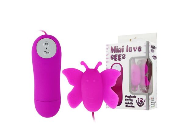 Vibrador Bullet em Formato de Borboleta Silicone Pretty Love