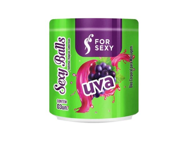 Bolinhas Coméstivel Uva Sexy Balls 3 Unidades For Sexy