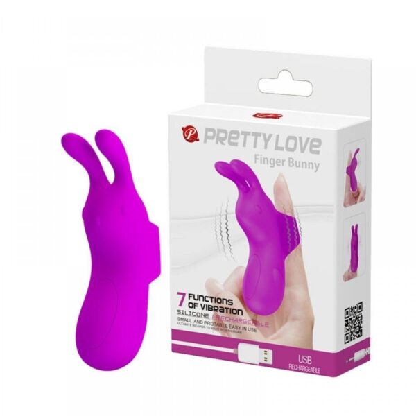 Vibrador e Dedeira Finger Bunny Pretty Love