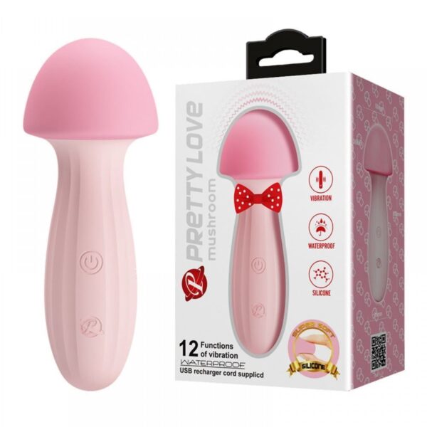 Vibrador Formato Cogumelo Mushroom 12 Vibrações Pretty Love