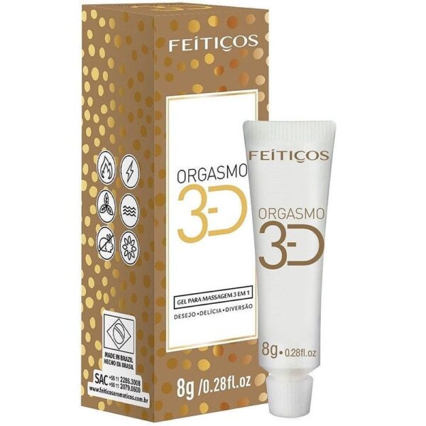 Gel para Massagem 3 em 1 Orgasmo 3D Feitiços