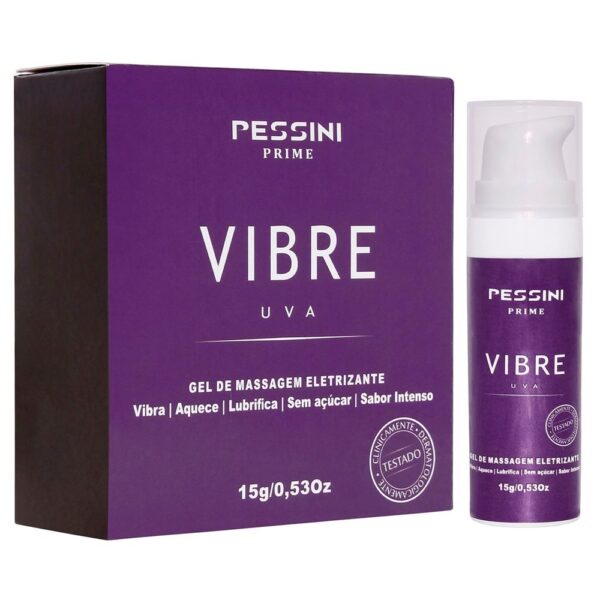 Vibrador Líquido Vibre Gel Eletrizante Sabor Uva 10g Pessini