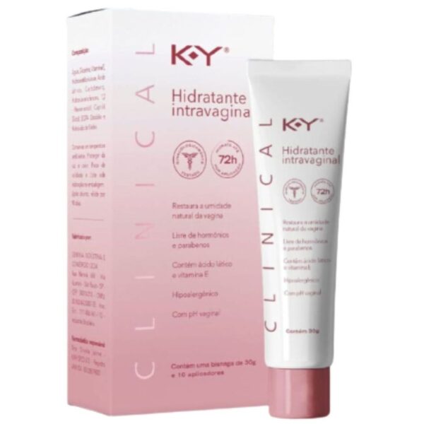 Clinical Hidratante Intravaginal Hipoalergênico 30g com Aplicadores Ky