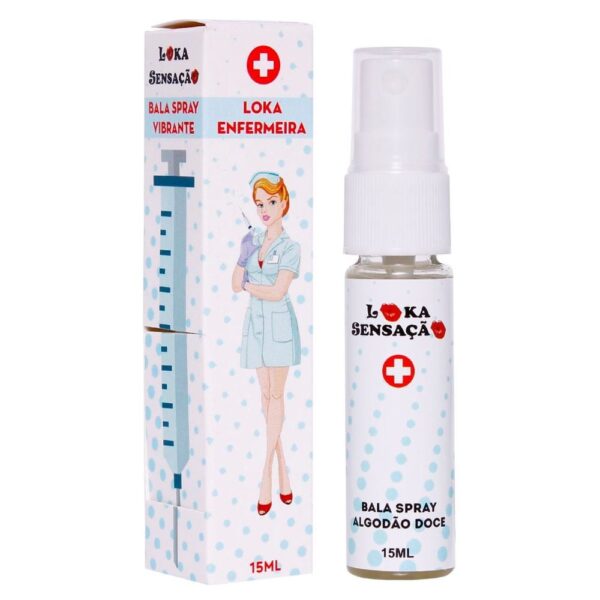 Loka Enfermeira Gel Spray Vibrante Algodão Doce 15ml Loka Sensação