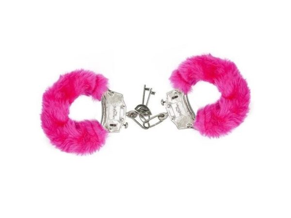 Algema de Metal Erótica com Pelúcia Hand Cuffs - Image 2