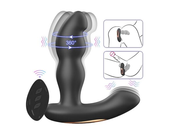 Vibrador de Próstata com Rotação 360º e controle Remoto - Hi - Image 2