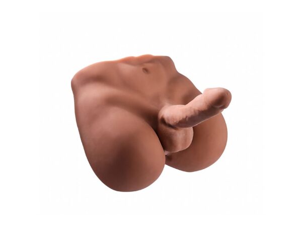 Boneco Homem Meio Corpo em Cyberskin Pênis Vértebra e Anus