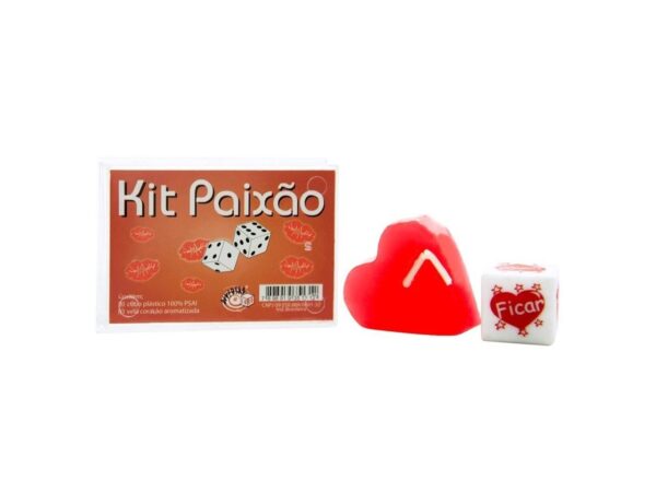 Kit Paixão Vela com Dado Erótico Diversão Ao Cubo