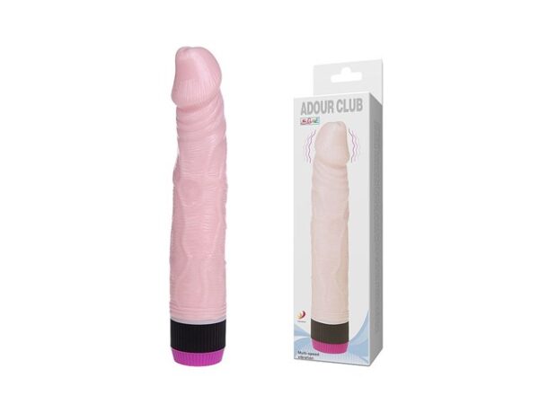 Prótese 22 x 5 cm em Silicone Macio com Vibrador Interno