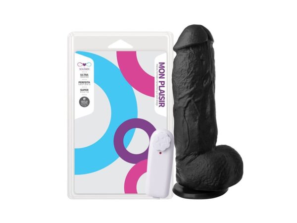 Prótese 22,5 x 5,5 cm com Escroto, Ventosa e Vibrador Soulsex - Image 4