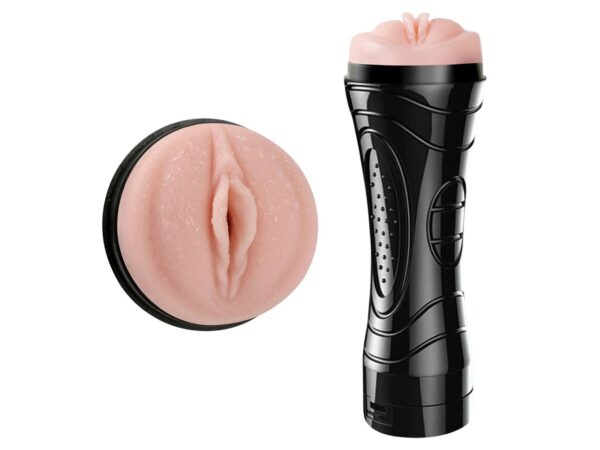 Masturbador Cyber Skin Flashlight em Formato de Vagina com Vibrador Importado