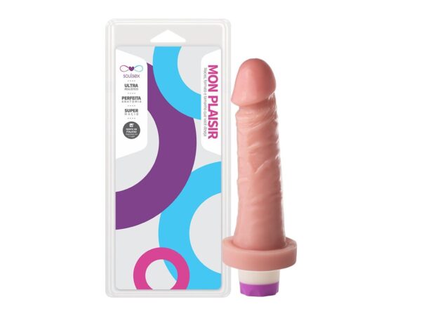 Prótese 17 x 3,5 cm com Vibrador Interno Soulsex - Image 2