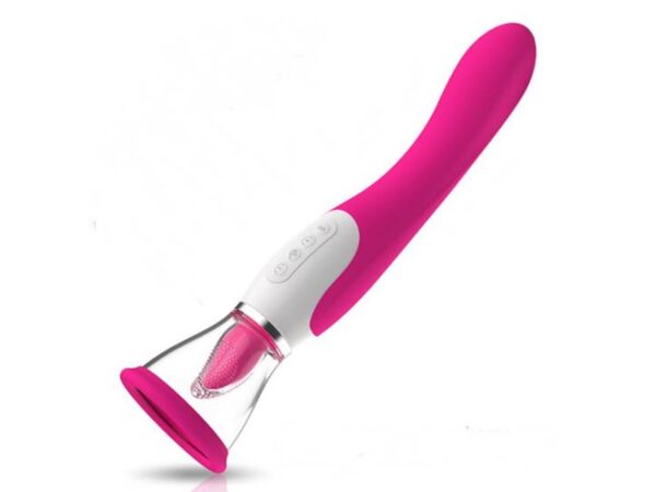 Vibrador Formato de Lingua com Aquecimento e Sucção VibraToy