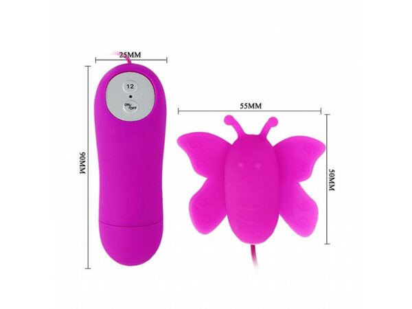 Vibrador Bullet em Formato de Borboleta Silicone Pretty Love - Image 3