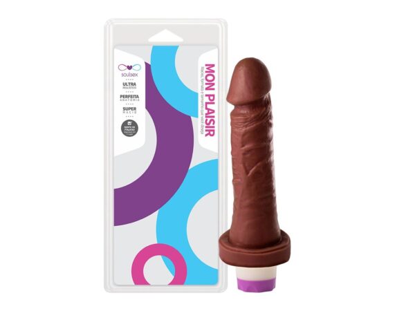 Prótese 17 x 3,5 cm com Vibrador Interno Soulsex - Image 3