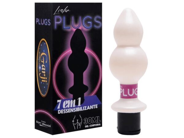 Plug Anal com Gel Dessensibilizante 30ml Garji