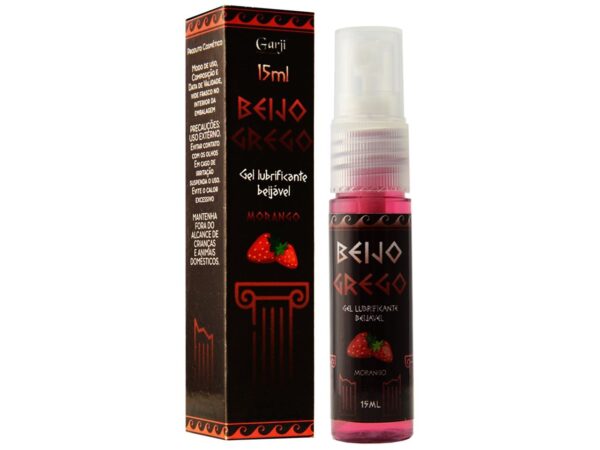 Excitante Anal Beijável Beijo Grego Morango 15 ml Garji