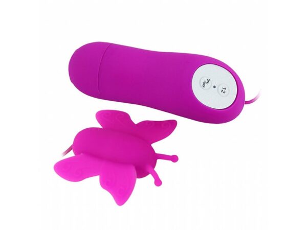 Vibrador Bullet em Formato de Borboleta Silicone Pretty Love - Image 2