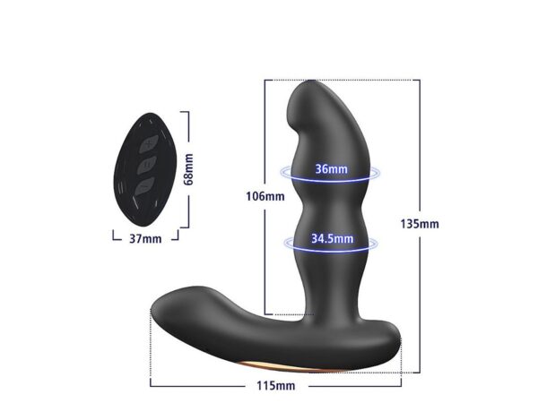 Vibrador de Próstata com Rotação 360º e controle Remoto - Hi - Image 8