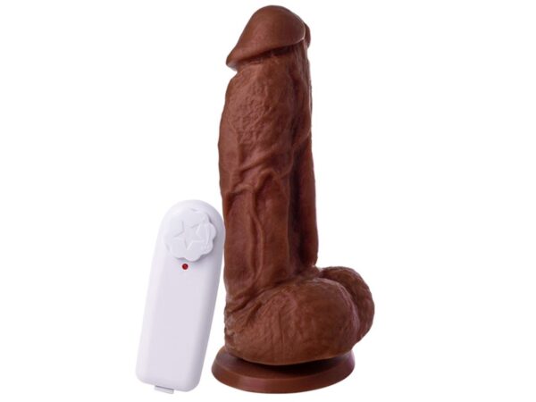 Prótese 18 x 4,5 cm com Escroto, Ventosa e Vibrador Soulsex - Image 3